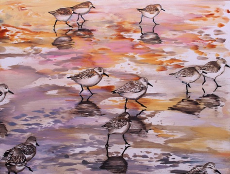 Plovers
18x24
oil on aluminum
